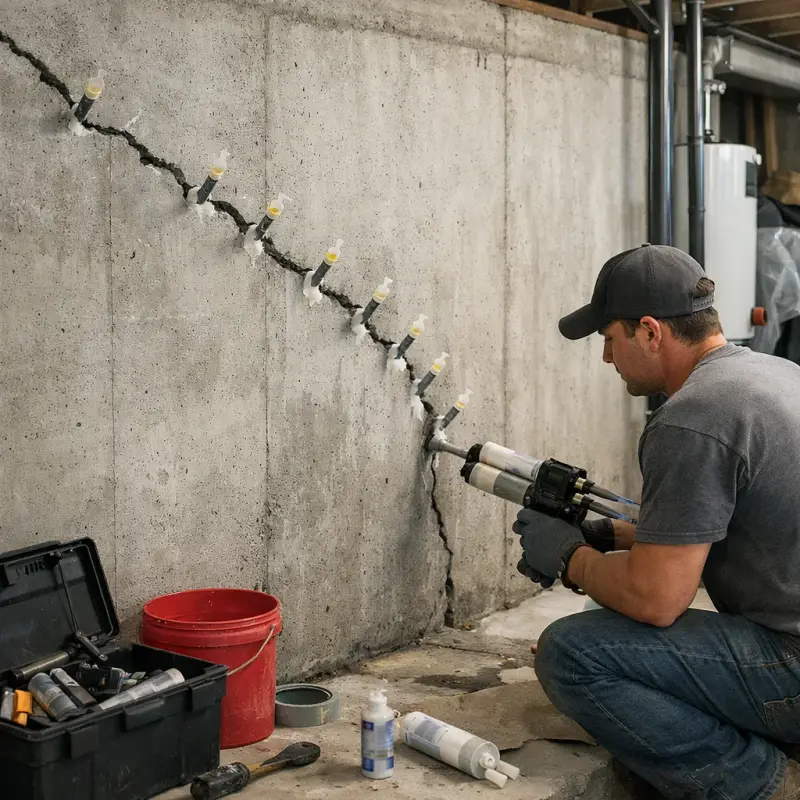 Basement Wall Crack Repair Leesburg